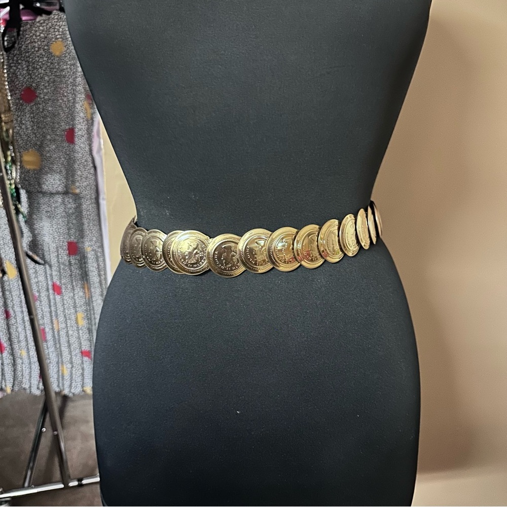 Vintage Gold tone Coin Belt